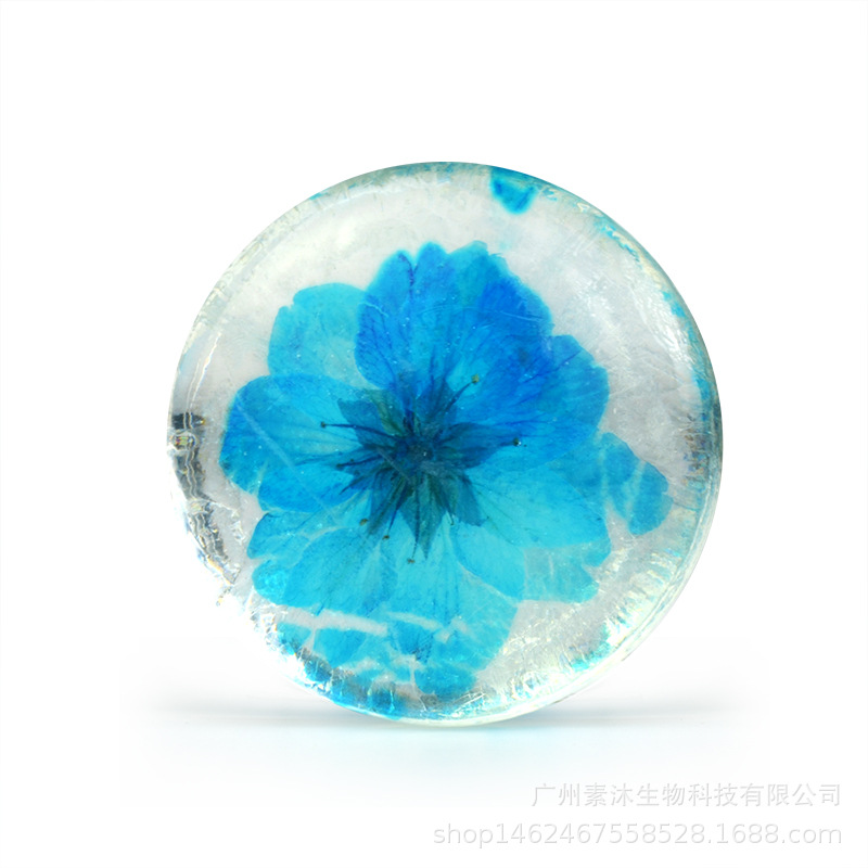 Cross-border foreign trade soap, blue cherry blossom soap essence, black hair handmade soap, moisturizing and smoothing hair care soap, shampoo soap