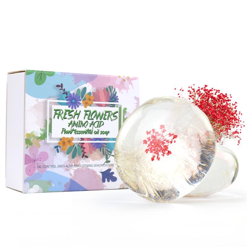 Cross-border foreign trade soap, red starry sky soap essence, black hair handmade soap, moisturizing and smoothing hair care soap, shampoo soap