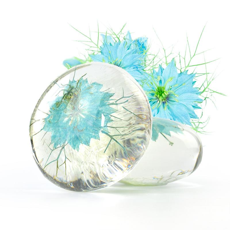 Cross-border foreign trade soap, blue grass flower soap essence, black hair handmade soap, moisturizing and smoothing hair care soap, shampoo soap