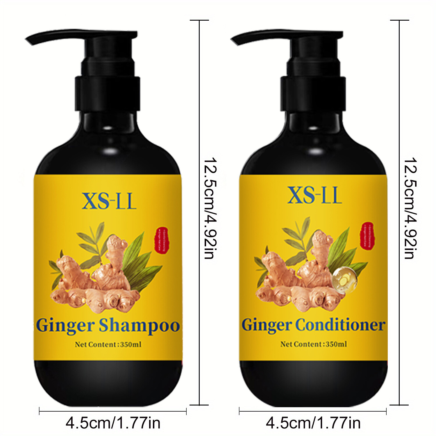 Ginger shampoo and conditioner