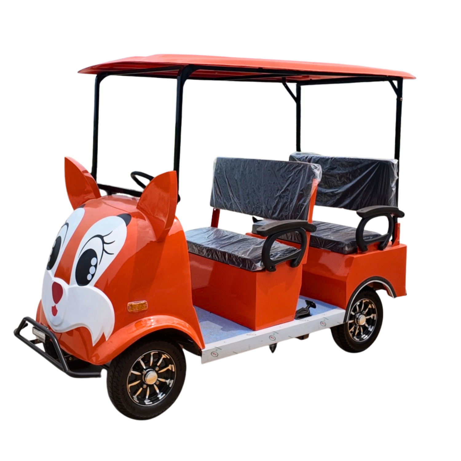 Coche eléctrico de dibujos animados