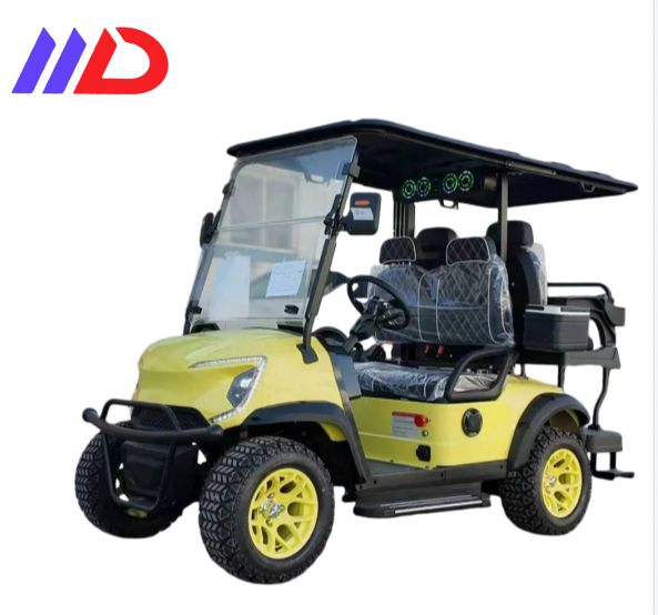 MDEV-GH22 4 asientos con batería, carrito de golf eléctrico elevado mini a la venta