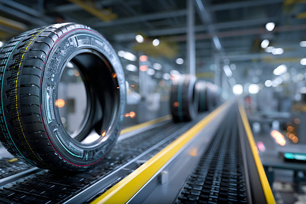 摄图网_602375525_轮胎生产车间的自动化生产线(非企业商用)