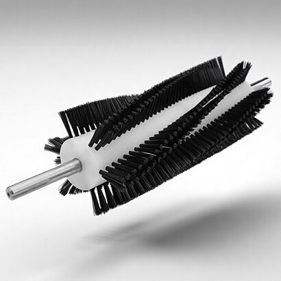Nylon filament conveyor spiral cleaning brush