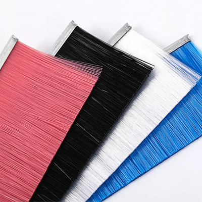 Nylon, polypropylene sealed channel strip brush