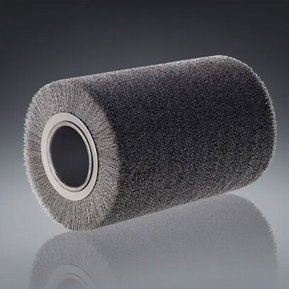 Cylindrical wire brush rolls