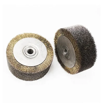 Brass wire brush wheel for angle grinder