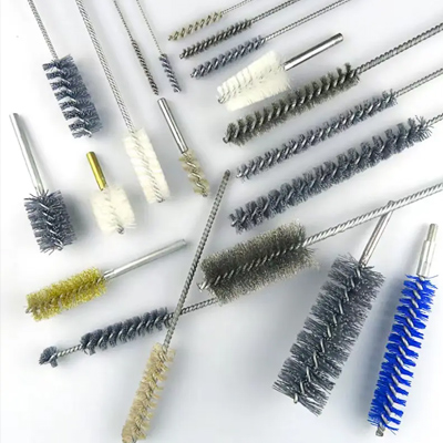 Stainless steel wire tube internal cleaning brush