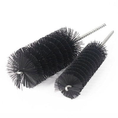 Single spiral silicon carbide tube brush