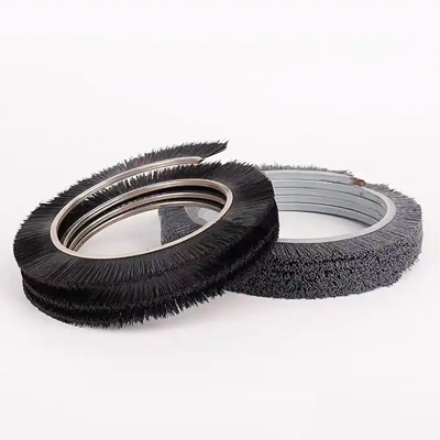 Steel structure spiral wound coil brush
