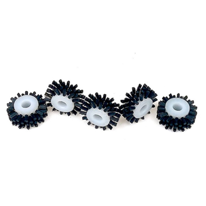 Small brush wheel for cleaning, dust removal and grinding