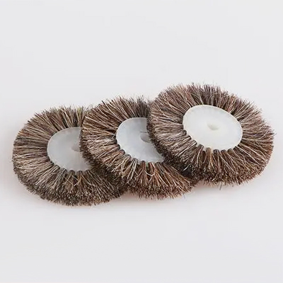 Polishing and grinding brush wheels