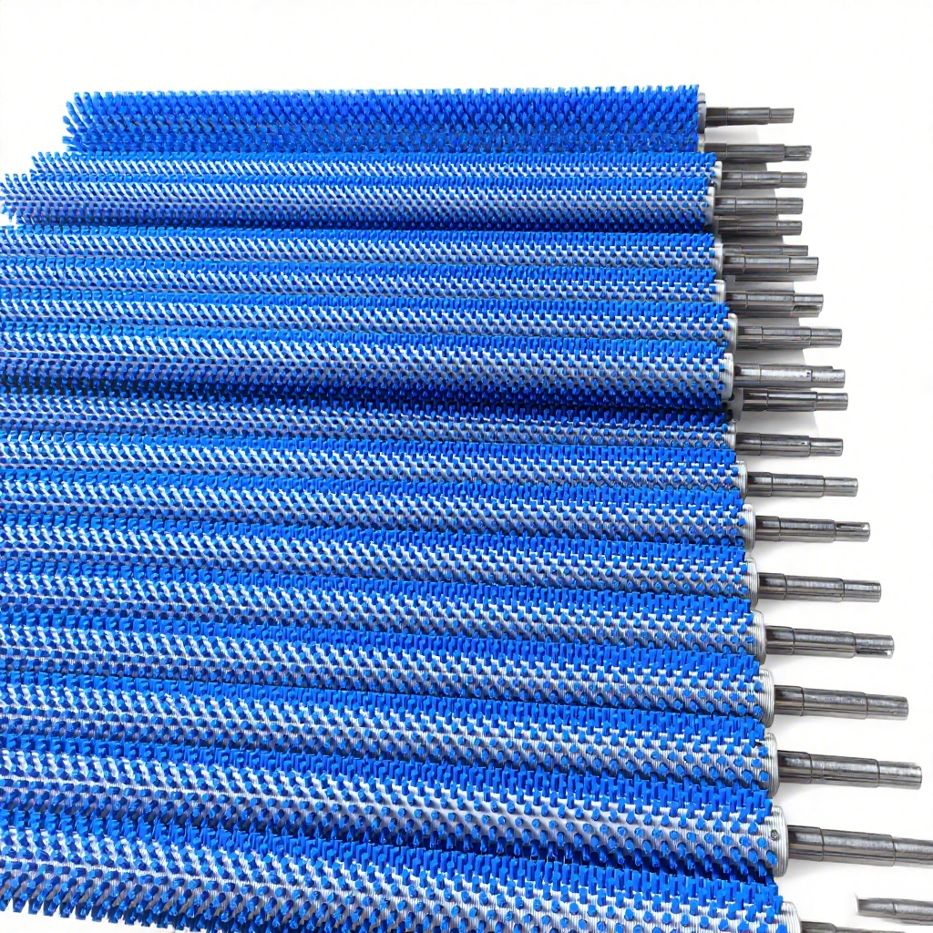 Ginger washing wire brush potato peeling machine with a soft roller brush