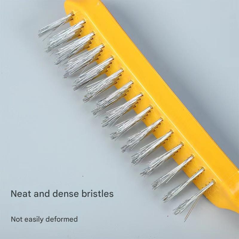Wire brush with plastic handle