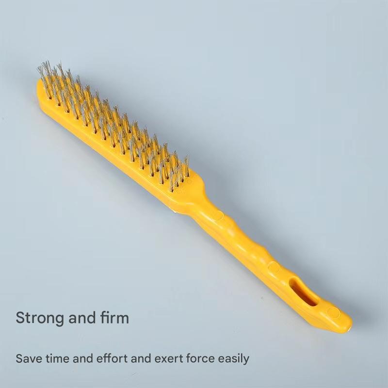 Wire brush with plastic handle