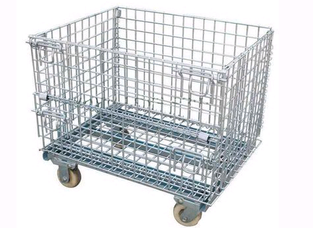 Caster-equipped storage cage C1