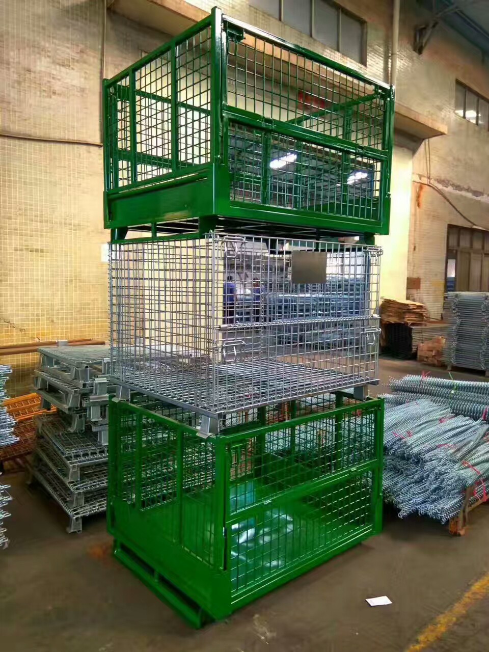 Painted and hollow board storage cages C2