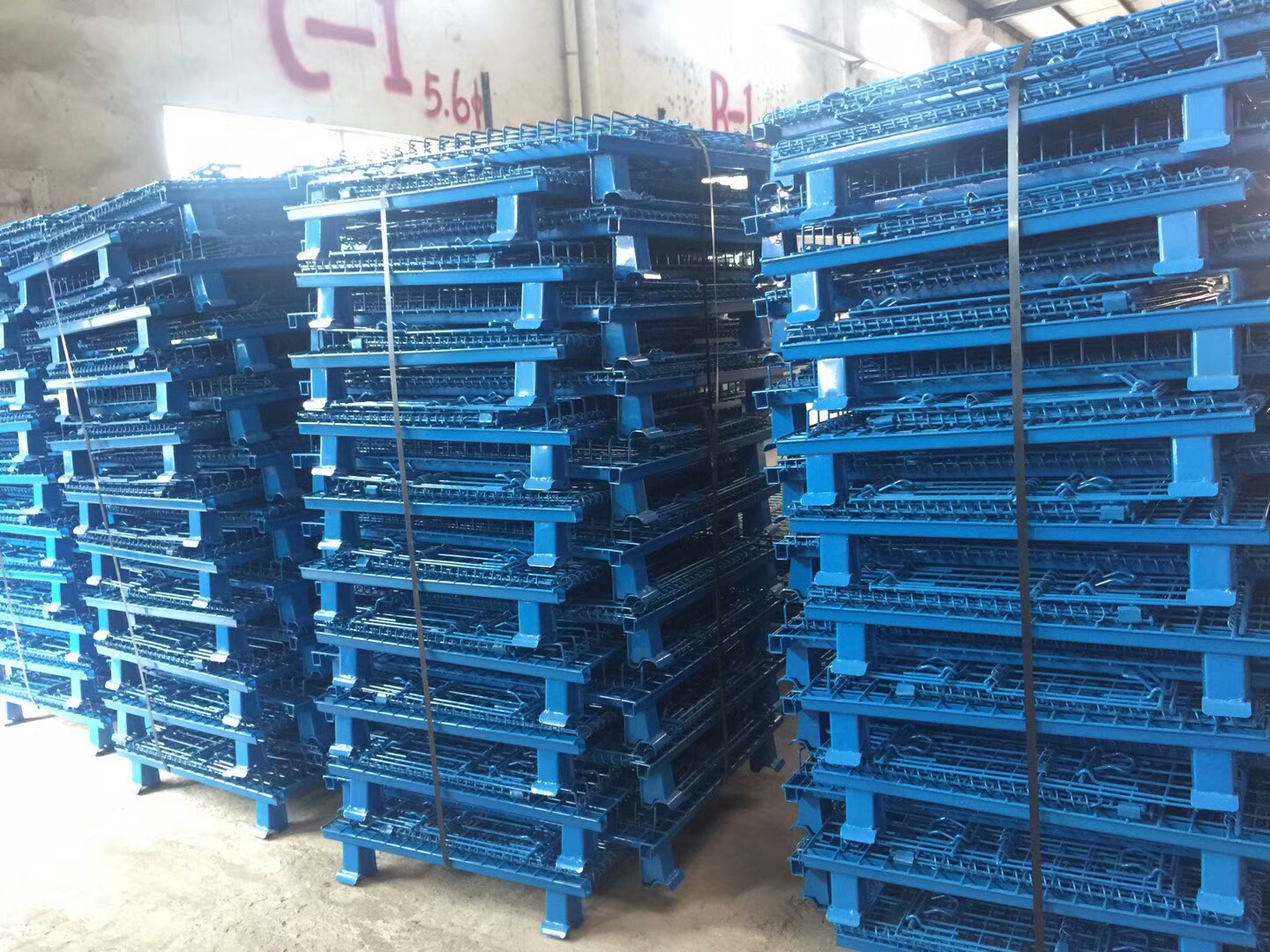Painted and hollow board storage cages A4