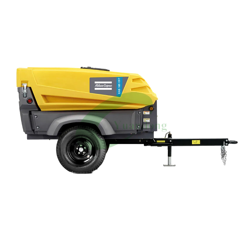 Atlas Copco Xas98kd 7.0bar 188cfm Mobile Small Towable Air Compressor
