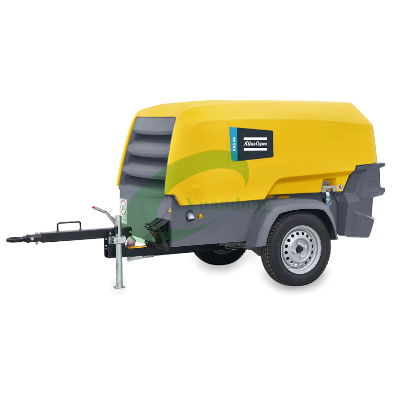 Atlas Copco Xas98kd 7.0bar 188cfm Mobile Small Towable Air Compressor