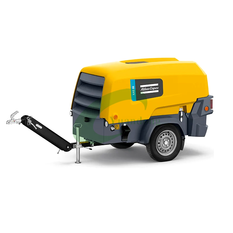 Atlas Copco Easy to Use Xas78 5 to 7bar 350cfm Portable Diesel Tow Behind Air Compressor From China