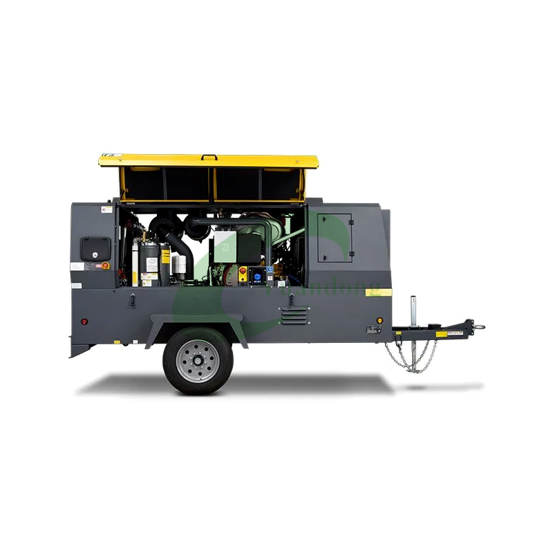 Atlas Copco Xahs 700 Diesel Portable Screw Air Compressor 5-12 Bar Mobile Industrial Unit