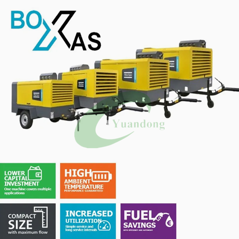 Atlas Copco Portable Air Compressor The Xas Box Range for Sale