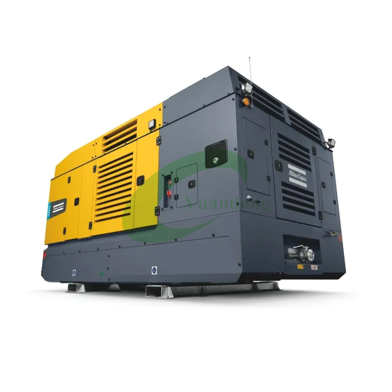 Atlas Copco Diesel Wheel-Mounted Screw Air Compressor Mobile Unit for Water Well Drilling