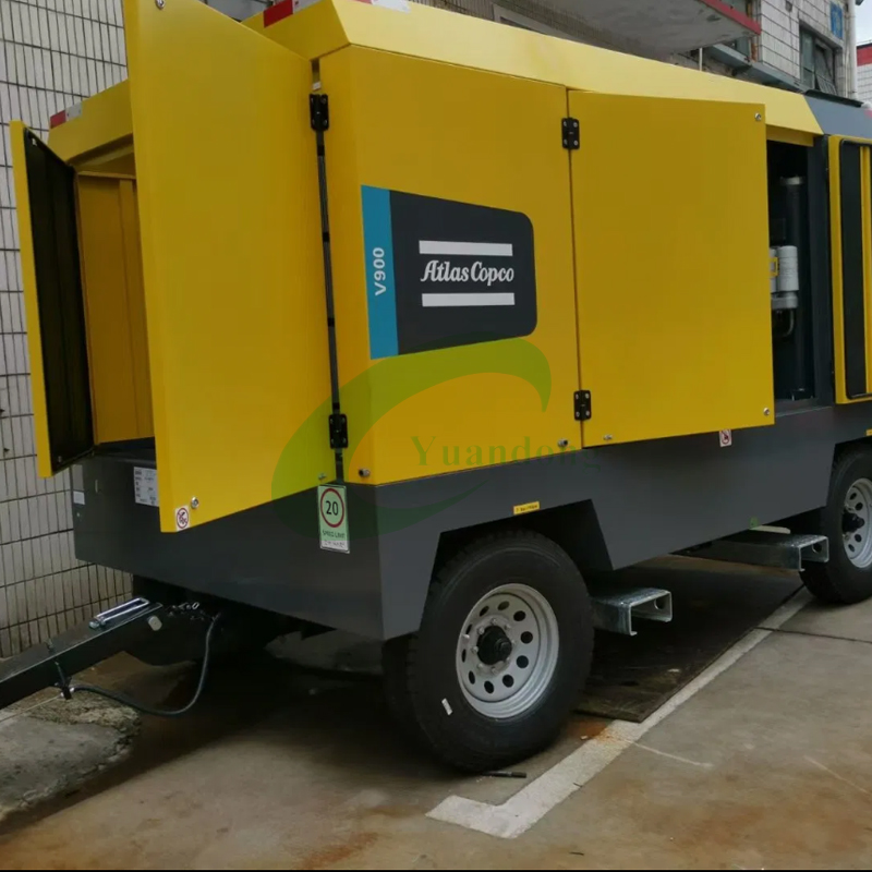 Atlas Copco Xavs 1000 Portable Diesel Screw Air Compressor 901-1021 Cfm Heavy-Duty Low Noise