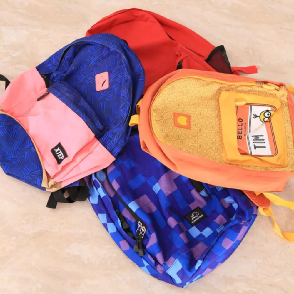 Used school bags
