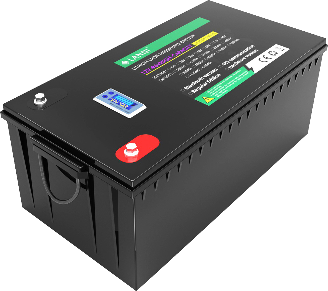 12.8V - 25.6V Lead-to-Lithium Energy Storage Lithium Iron Phosphate Battery (Black Version)