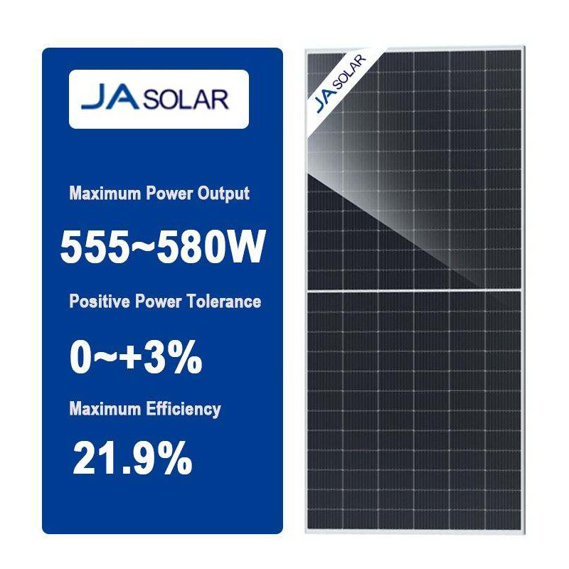 JA P-type double-sided 580W solar panel