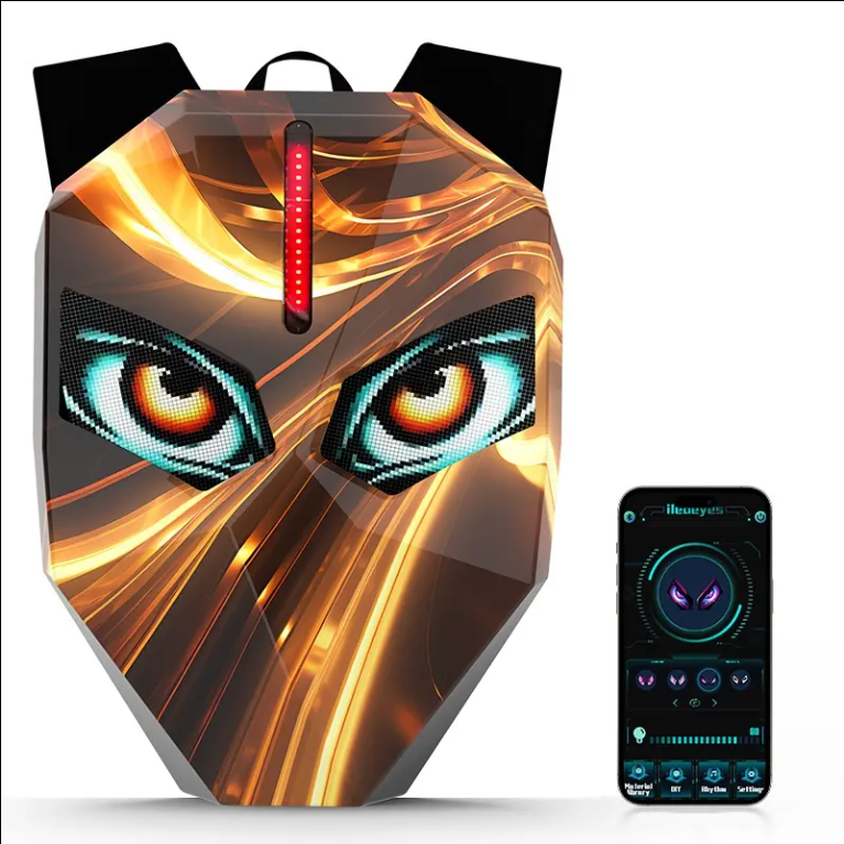 Iron Man Waterproof LED Motorcycle Backpack for Men and Women with LED Light for Riding and Storage Motorcycle Accessories