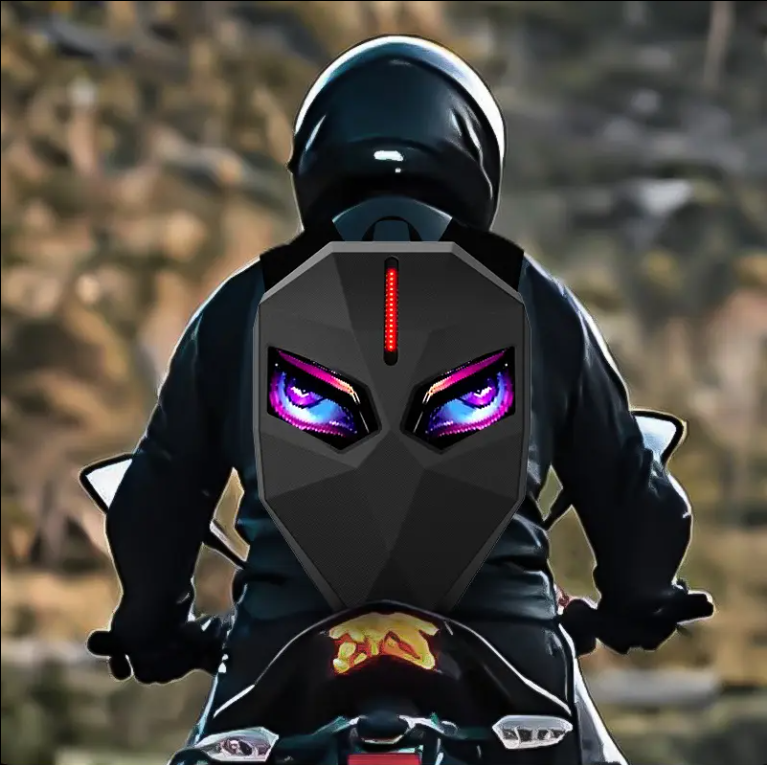 Iron Man Waterproof LED Motorcycle Backpack for Men and Women with LED Light for Riding and Storage Motorcycle Accessories
