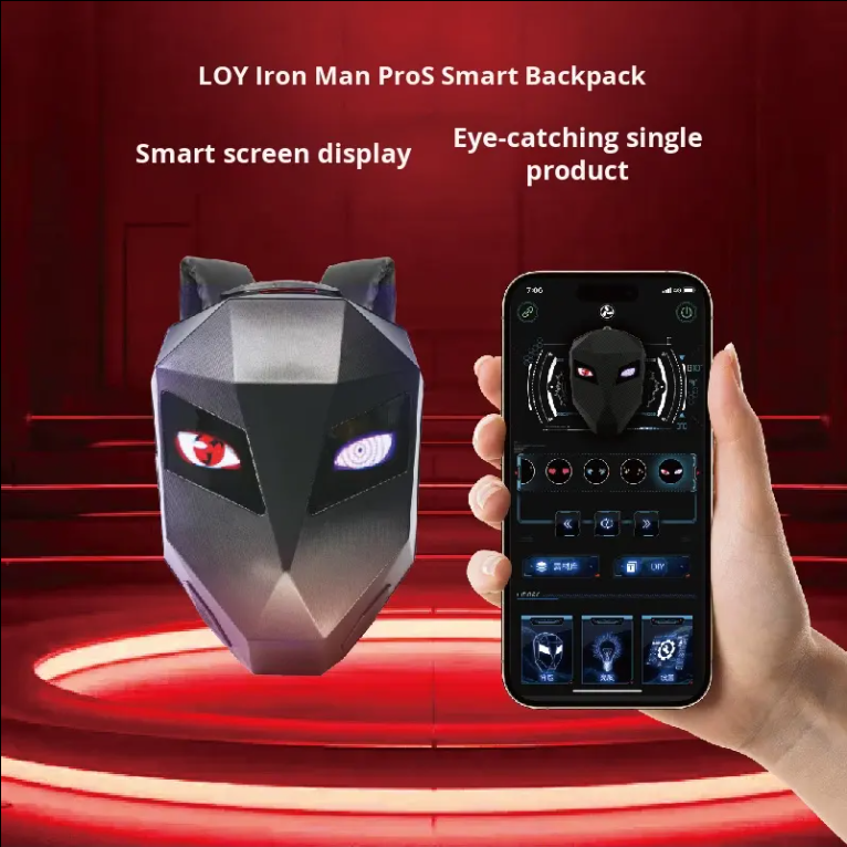 Cross Border LED Audio Bike Smart Backpack with Glowing Eyes Cool Motorcycle Helmet Source Manufacturer Products