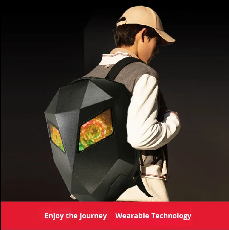 Cross Border LED Audio Bike Smart Backpack with Glowing Eyes Cool Motorcycle Helmet Source Manufacturer Products