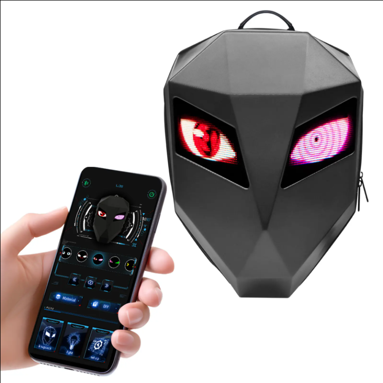 Sharingan Luminous Eye LED Backpack Iron Man Riding LED Rider Motorcycle Bag & Helmet Lighting System