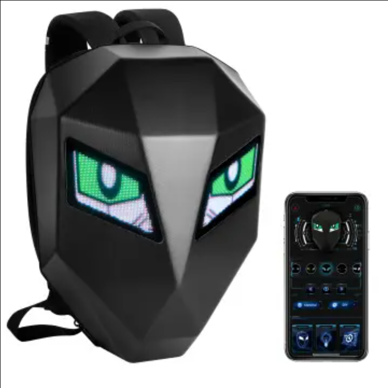 Sharingan Luminous Eye LED Backpack Iron Man Riding LED Rider Motorcycle Bag & Helmet Lighting System