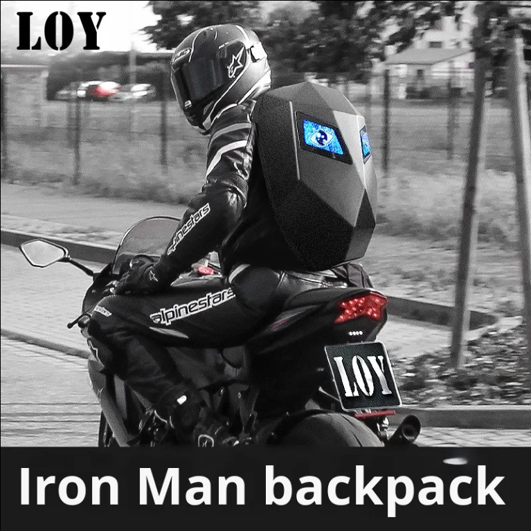 Sharingan Luminous Eye LED Backpack Iron Man Riding LED Rider Motorcycle Bag & Helmet Lighting System