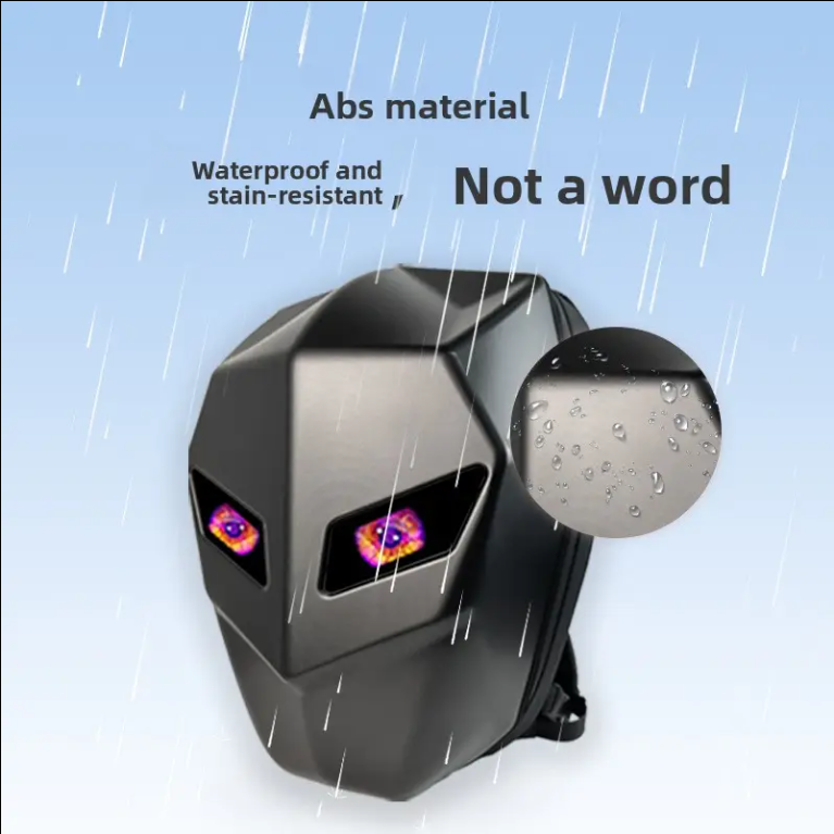 Rider Male and Female LED Backpack Luminous Sharing Eyes Full Helmet Bag Motorcycle Riding Bluetooth DIY Shoulder Strap