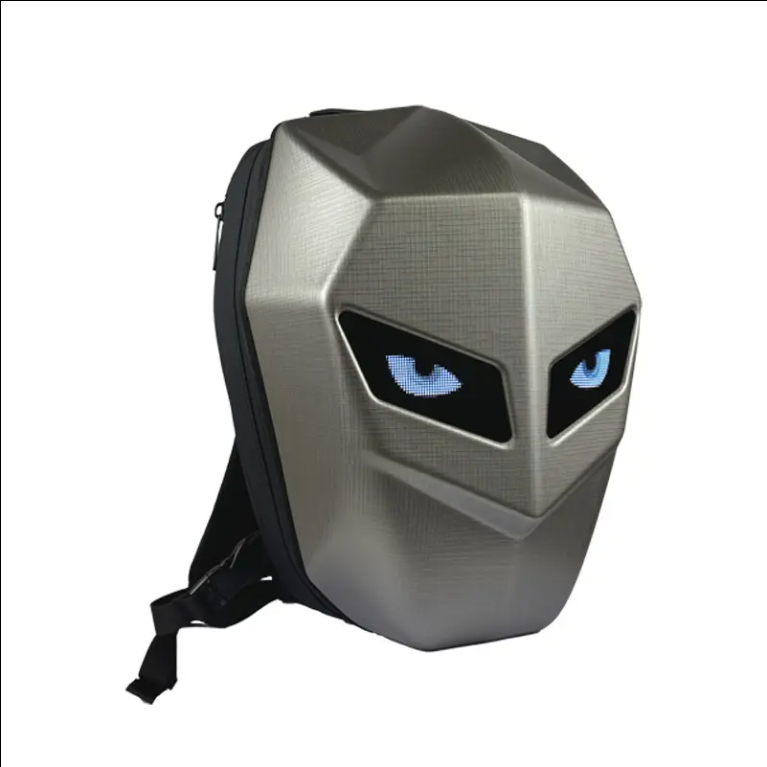 Rider Male and Female LED Backpack Luminous Sharing Eyes Full Helmet Bag Motorcycle Riding Bluetooth DIY Shoulder Strap