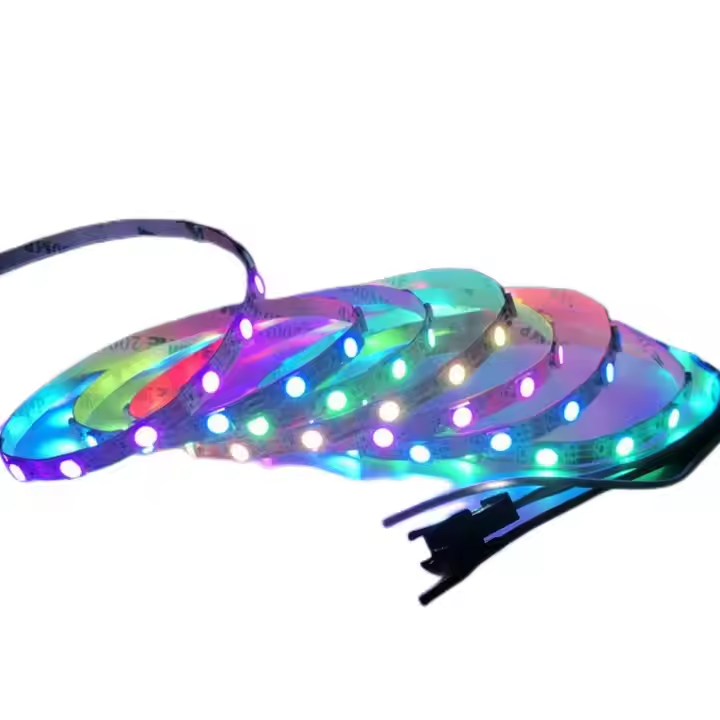 Symphony 5v ultra narrow light strip 5.5mm wide with WS2812B 5050 LEDs DC 5v input, cut from a copper body with 5m length