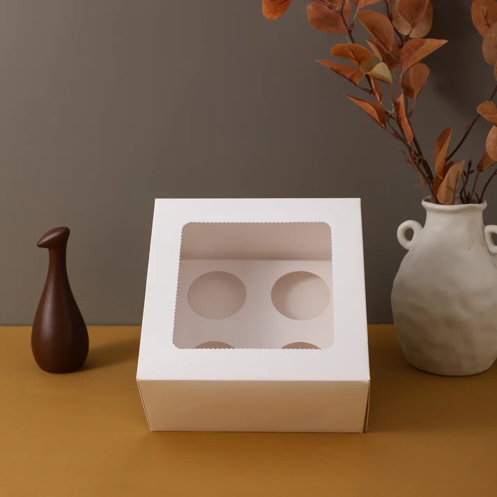 4 hole cupcake box