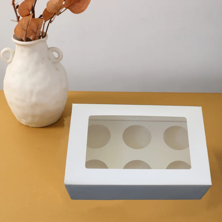 6 hole cupcake box