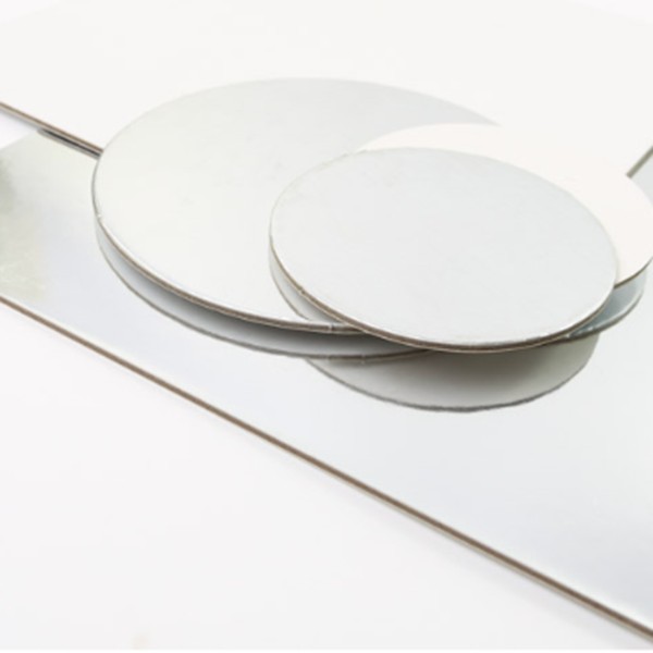 7-inch Round Silver Card Board