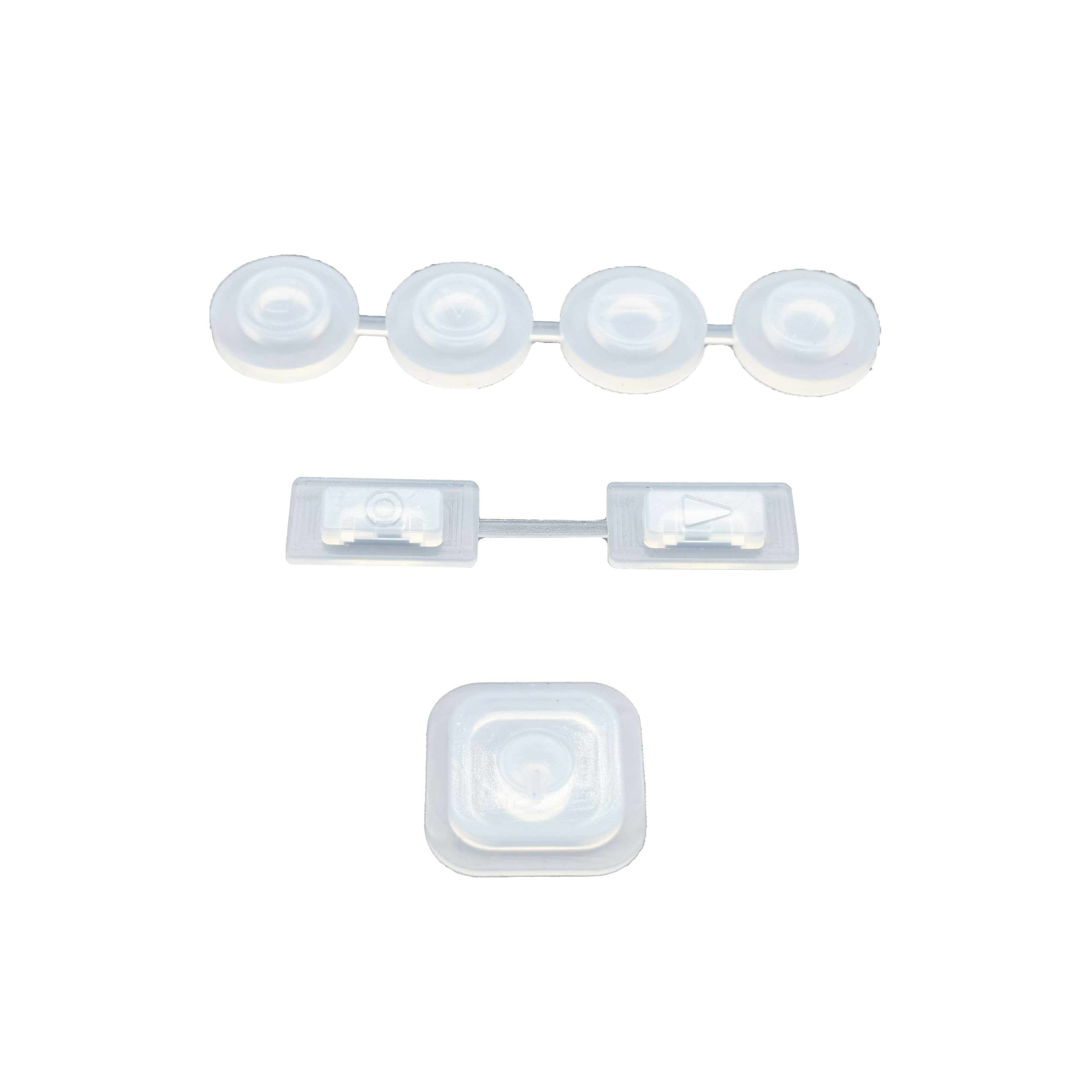 Customized transparent silicone keyboard and transparent rubber cover with high-precision molded keys and covers OEM factory