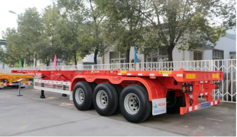 3axels 40FT 60FT Container Flatbed Trailer Container Transport Semi Trailer