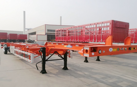 Tri-Axle 20FT 40FT Skeleton Container Chassis Semi Trailer