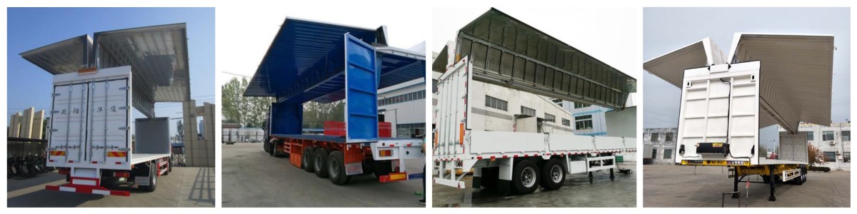 侧展开集装箱车半挂