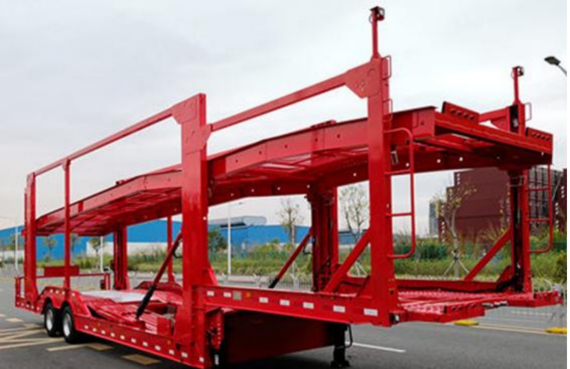 Cimc Huajun 12-meter mid-axle vehicle transport semi-trailer